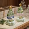 Handcrafted Christmas Tree Miniature Glass Miniature Glass Sculpture  Living Room Decoration