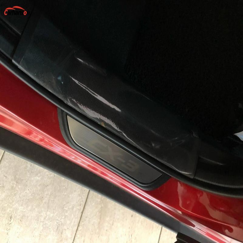 Estilo de Coche Para Mazda Cx-3 Moldura Protectora de Estribo Acero Inoxidable Protector Guardabarros Pegatina de Accesorios 2014