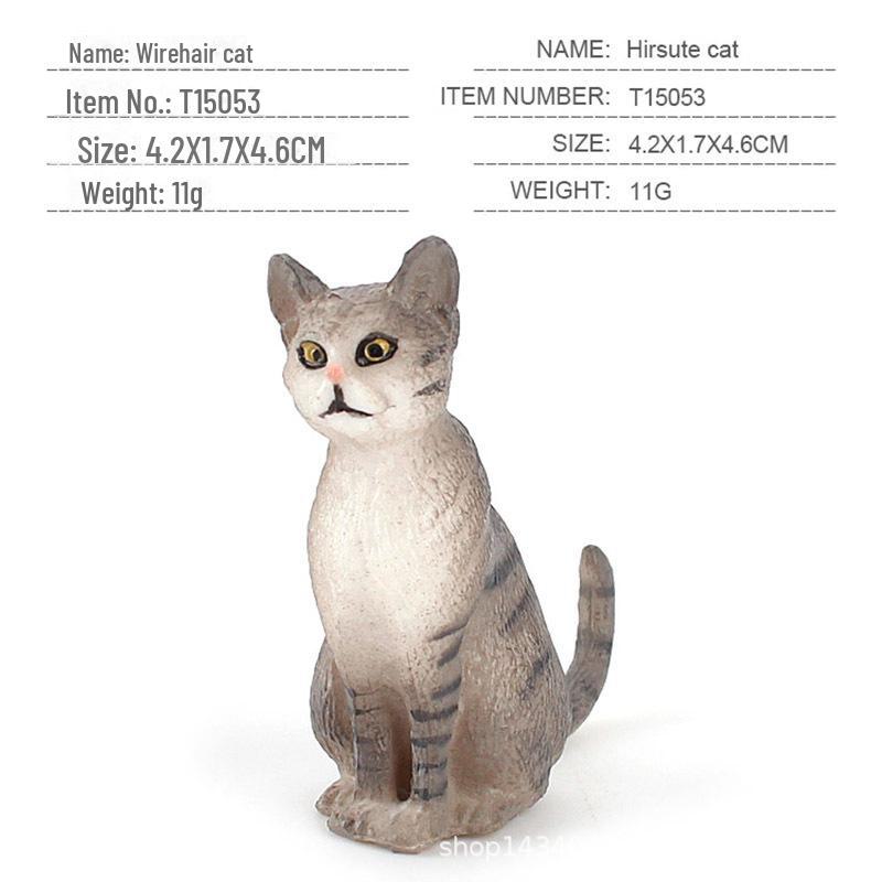 Seashell Cat Figurine: Realistic Kitten Toy Model