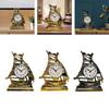 Desk Clock Sailing Figurine Table Clocks for Bedrooms Office Living Room