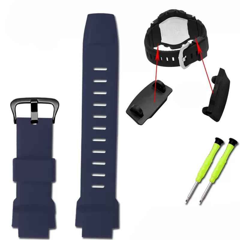Rubber Wrist Strap For Casio PROTREK PRG-260/270/550/250 PRW-3500/2500/5100 Replacement Black Bracelet 18mm Silicone WatchBands