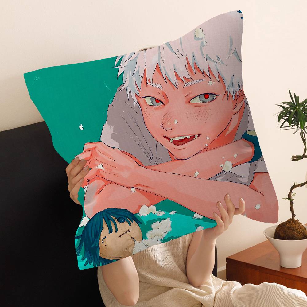 The S-Summer H-Hikaru Died Pillow Covers Cartoon Sofa Decorative Home Double-sided Printing Short Plush Cute Cushion Cover