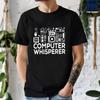 Camisetas para Profissionais de TI "Computer Whisperer", Camisa para Nerd de Computador e Engenheiro, Camisetas de Ciência, Roupas Masculinas Manga Curta