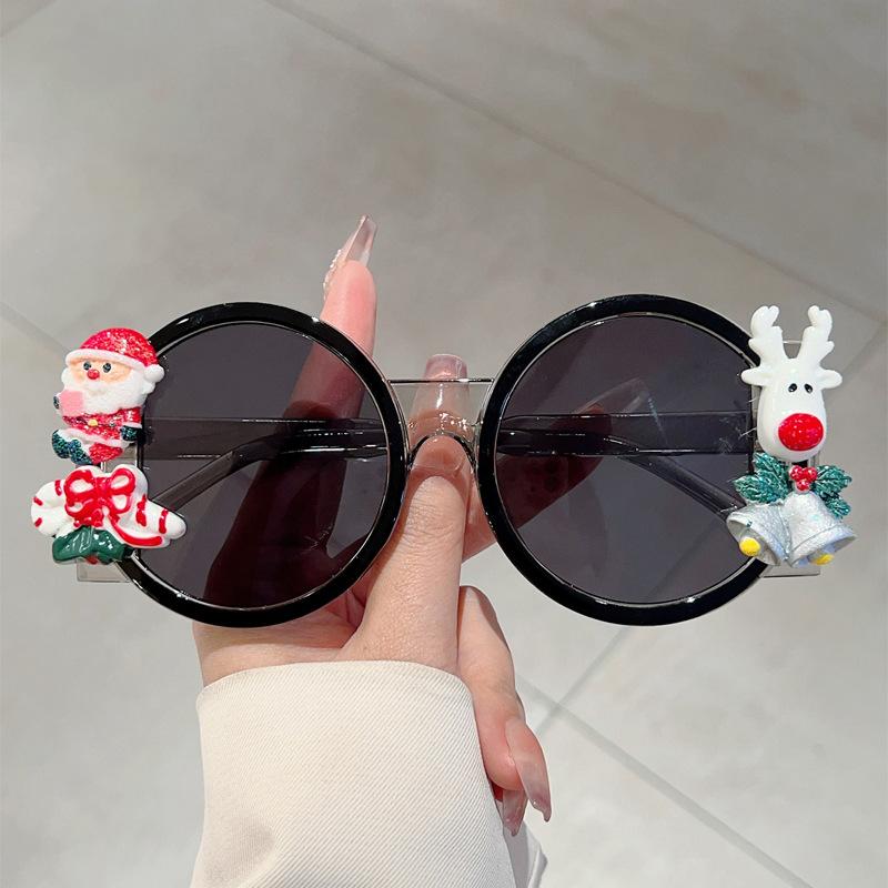 Oversized Round Merry Christmas Luxury Brand Designer Sunglasses Women For Men Vintage Popular Party Decorate Punk Sun Glasses