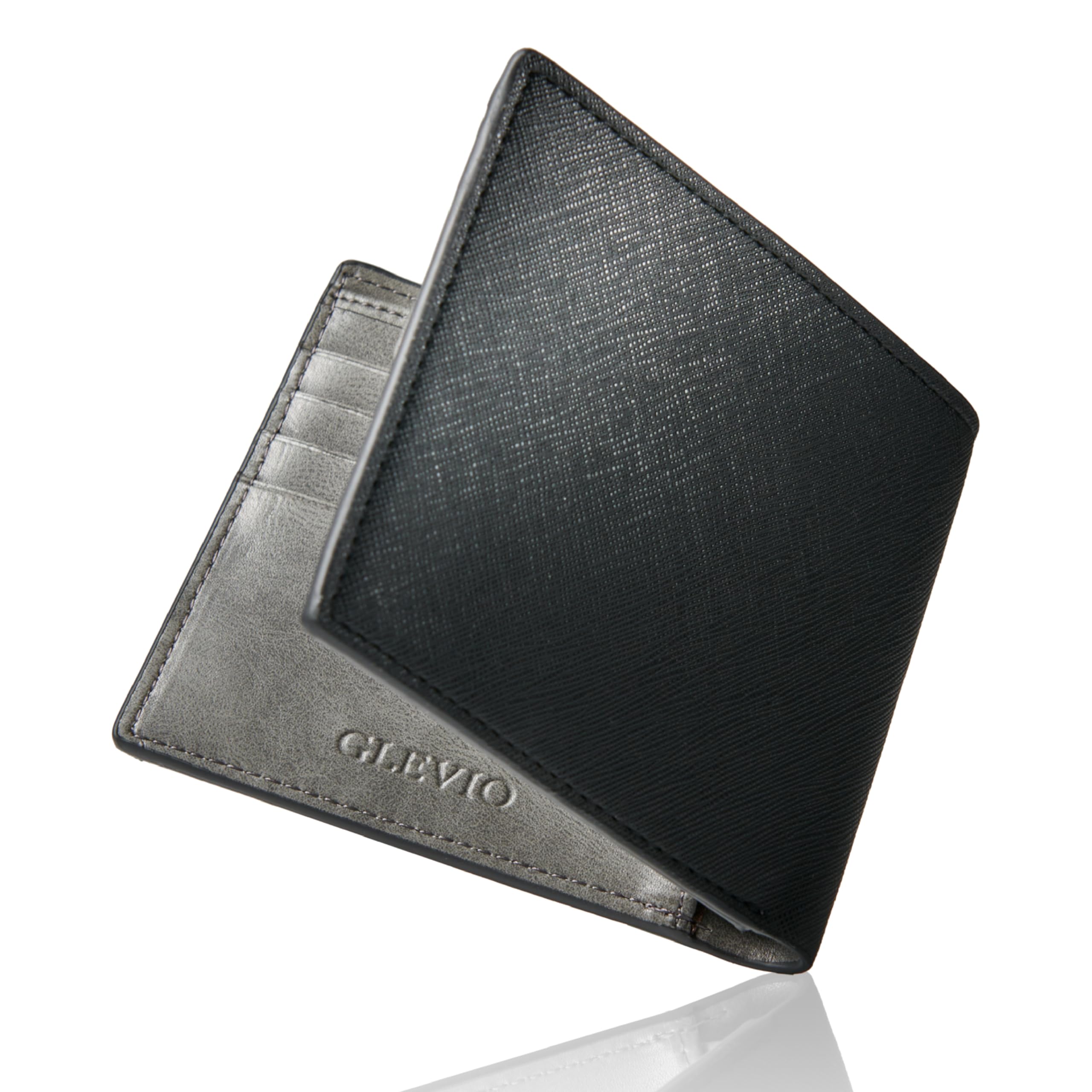 

Складной кошелек, сделанный лучшими мастерами по изготовлению кошельков, маленький серый [Grevio] кошелек/кошелек, мужской кошелек, мужской кошелек, кошелек, черный, серый,