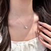 Stainless Steel Silver-Plated Zircon Bow Love Necklace 2026 New Style Exquisite Non-Fading Clavicle Chain Jewelry for Women