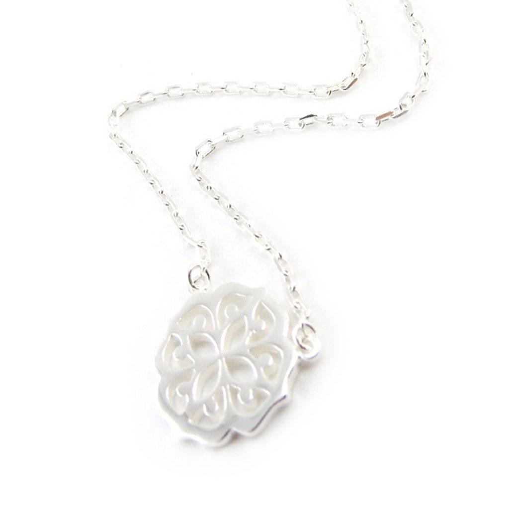 Les Trésors De Lily [J0865] - Silver 'Choreography' Silver Necklace (rhodium-plated) - 13 Mm