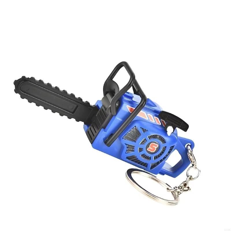 Mini Pull String Chainsaw Keychain Creative Tiny Decorative Pendant 1Pc Portable Ornament for Backpacks Key Ring Outdoor Enthusiasts Gifts