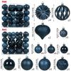 Xiyin 48-Piece Irregular Christmas Balls Set (4, 6, 8 cm) - Boxed Holiday Ornaments
