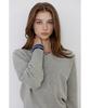 ROIROI Cashmere Blend V-Neck Knit - Grey