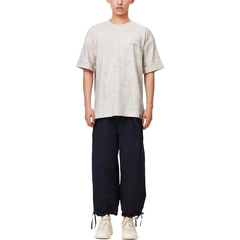 Li-Ning X Jackie Chan Co-Branded Sports Lifestyle Series Loose Short-Sleeve T-Shirt Men Tops Pearl-White AHSS209-2