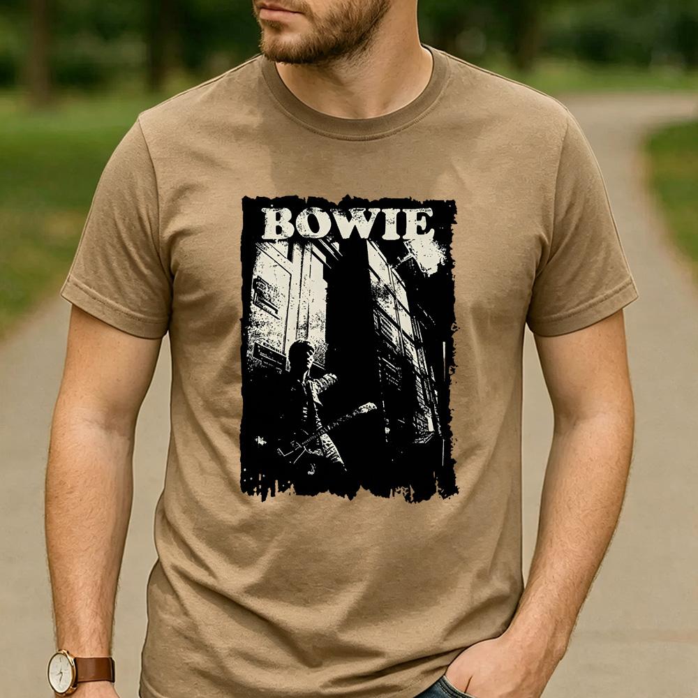 Regalo para Fan de David Bowie Camiseta de Algodón Vintage Retro Gráfico de Rock Unisex Unisex Unisex Estética Harajuku Casual Streetwear Tops Diarios