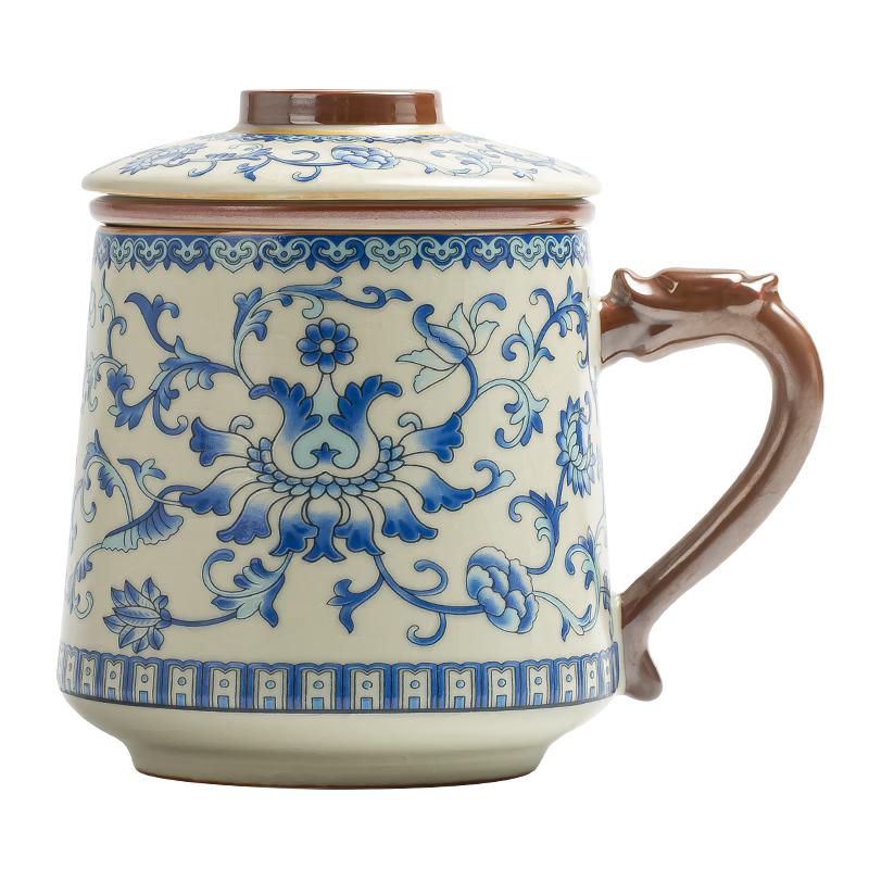 Ru Kiln Style Ceramic Tea Cup with Infuser