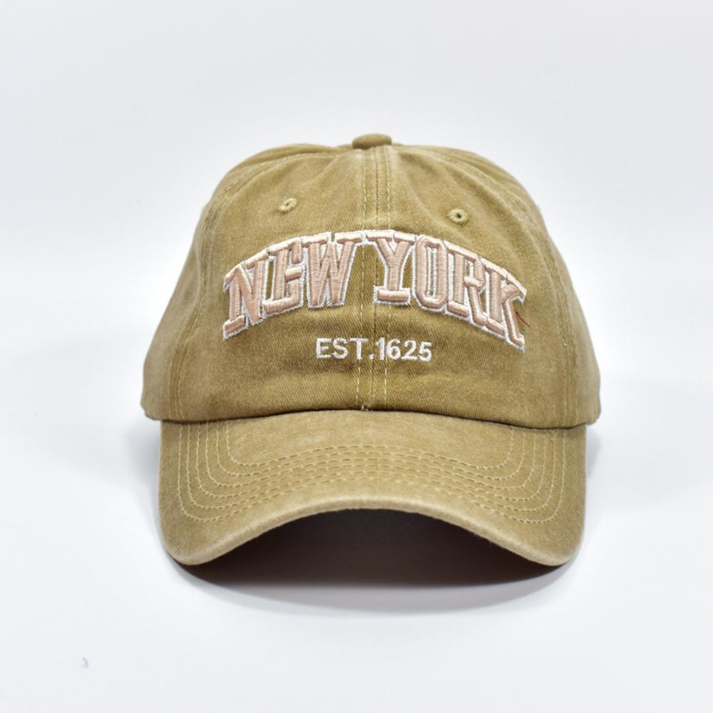 Adjustable Sport Duck Tongue Cap Washable Letter Embroidery Sun Hats New York Baseball Cap  Summer