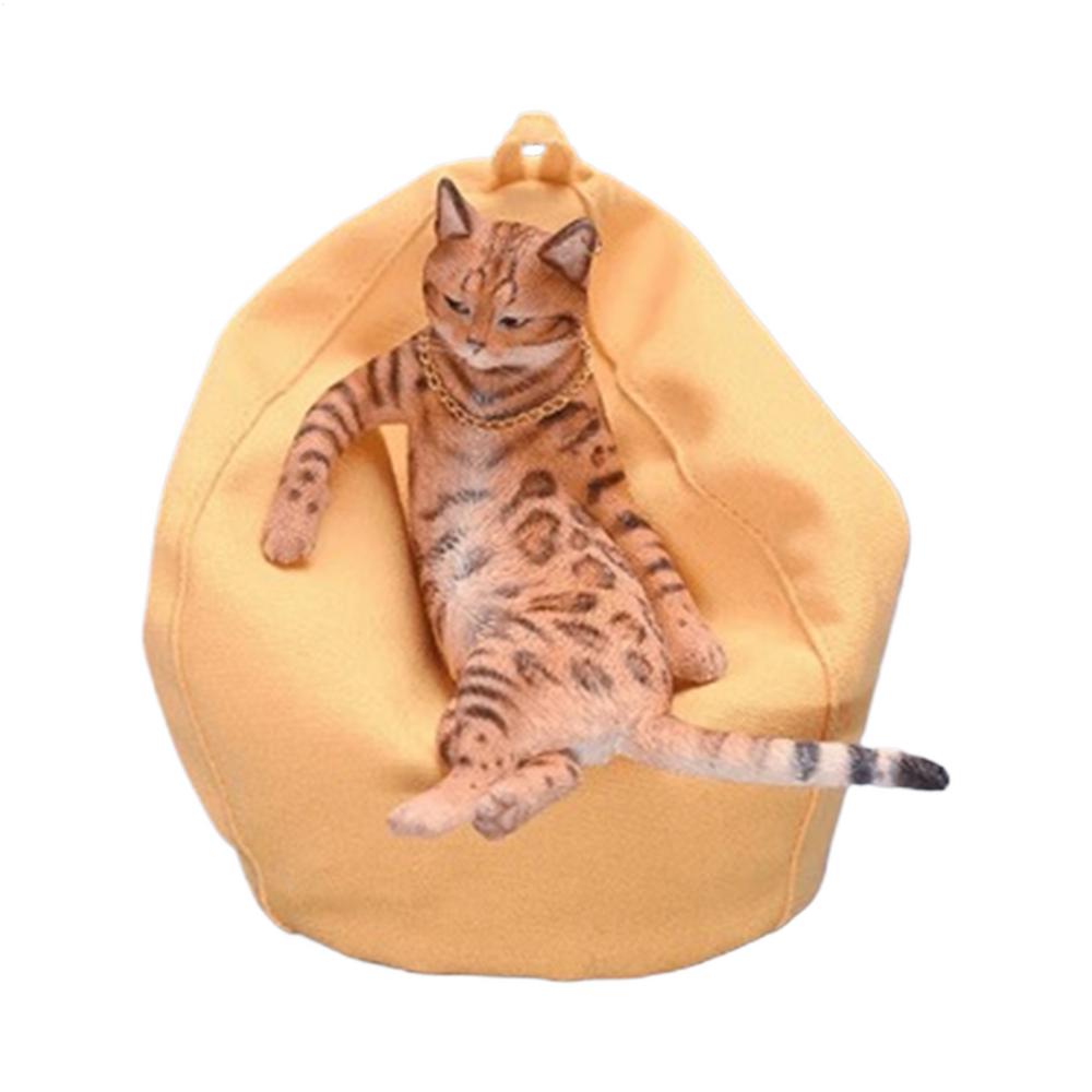 

Miniature Cat on Sofa Cute Desk Decor Kitten Figurine Resin Mini Cat Figures for Car Dashboard Bedside Table Office Home