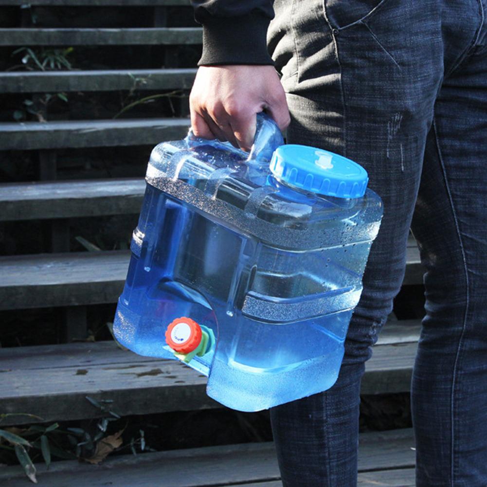 18/20/22L Water Storage Bucket Food Grade Portable Water Tank Large-Capacity with Faucet Outdoor Accessories for Hiking Fishing