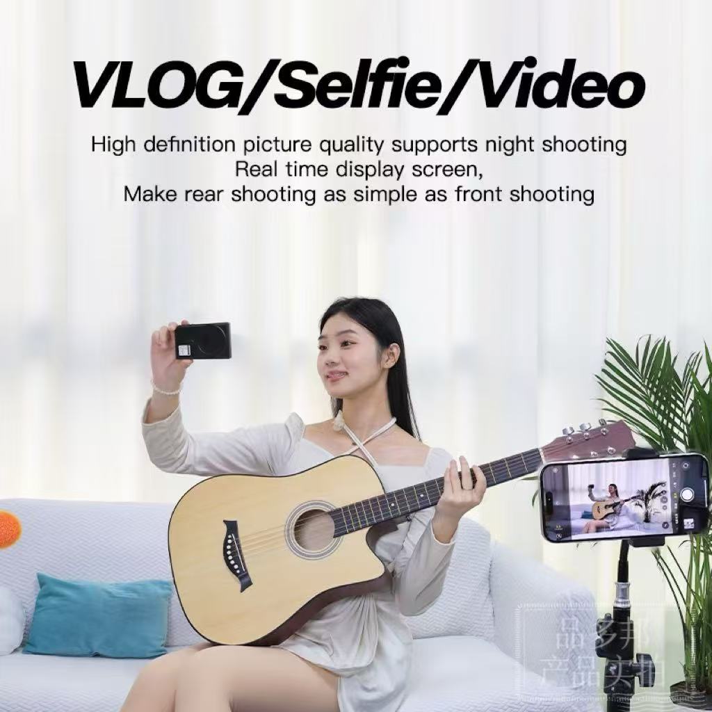 Magnetic Selfie Screen Monitor Portable Display Phone Rear Camera for Selfie Vlog Live for iPhone 16 15 Huawei Xiaomi