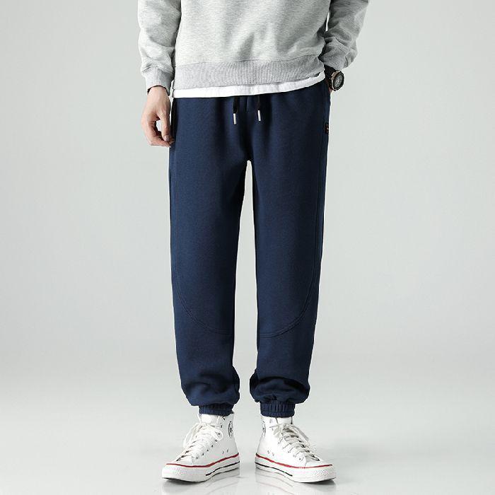 Men's Casual Loose Fit Jogger Pants - Spring/Autumn Fleece