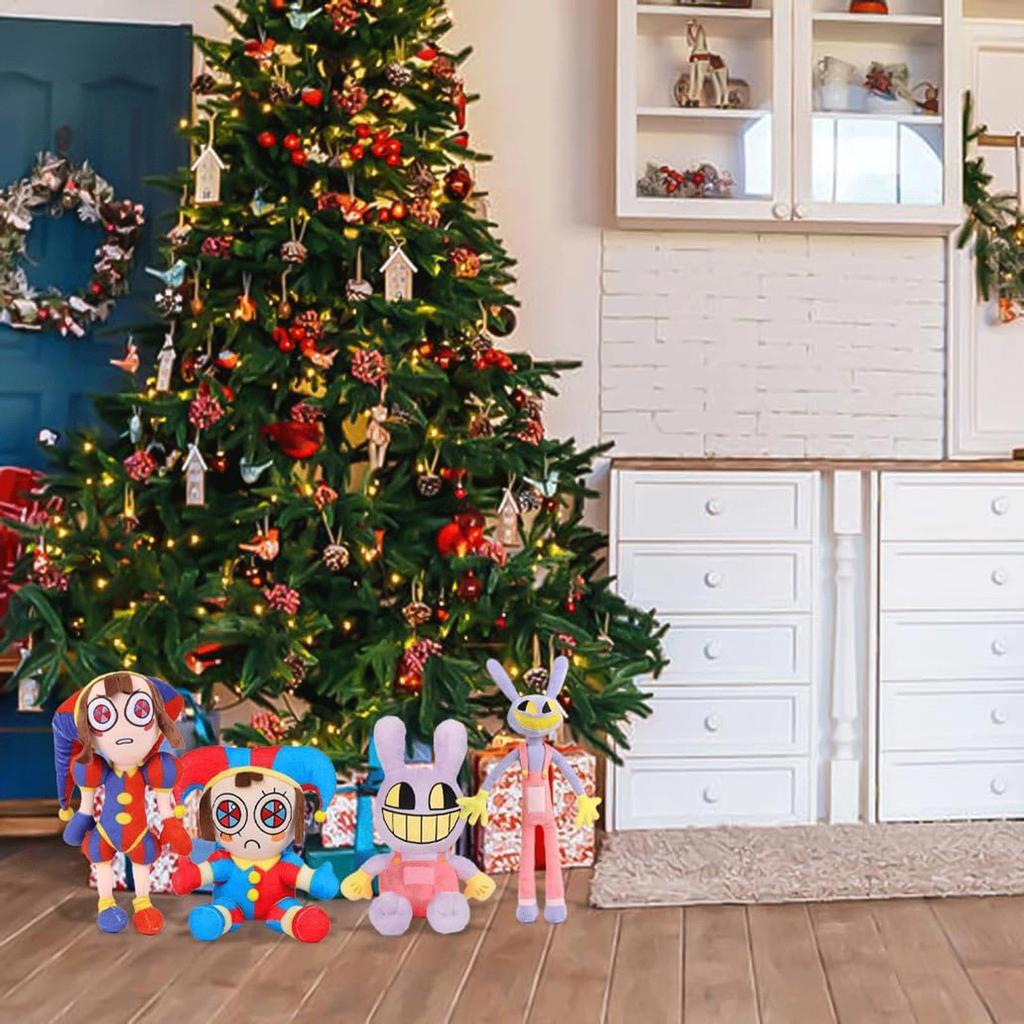 [TOUFEIYUAN] Fantastisk Digital Circus Plysjdukke Leke Digital Circus Klovnedukke Plysjleke for Barn Gutter Jenter Bursdag, Halloween, Julegavesett av