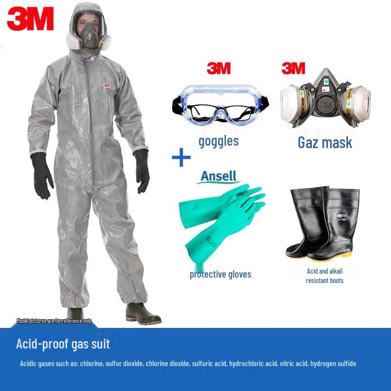 

HANDUNYOU Chemical Protective Suit with 3M Half Mask Set