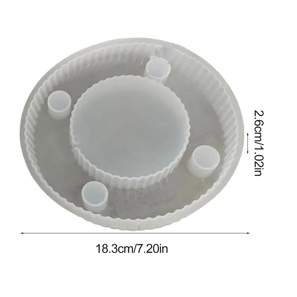 3D Runde Leuchter Silikon Form Epoxy Harz Kerze Ständer Formen Gips Kerze Halter Form Home Dekorationen Form