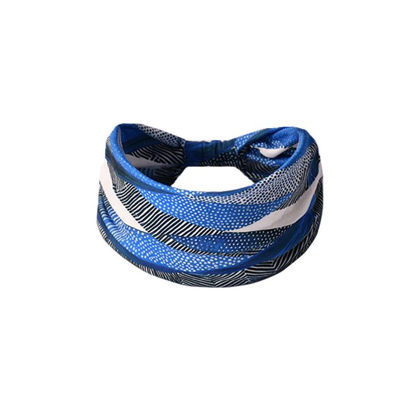 Women's Paisley Sport Yoga Headband - Sweat-Absorbing, Elastic Cotton, Bohemian Style
