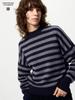 Uniqlo Lambswool Mock Neck Sweater  Stripe 