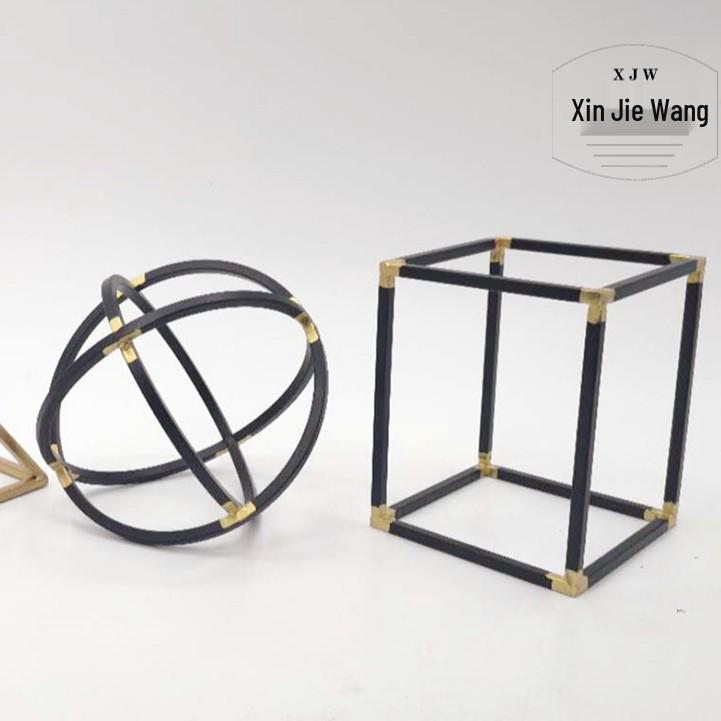 Nordisch Modern Geometrische Eisenkunst Dekoration – Minimalistische 3D Heimornamente