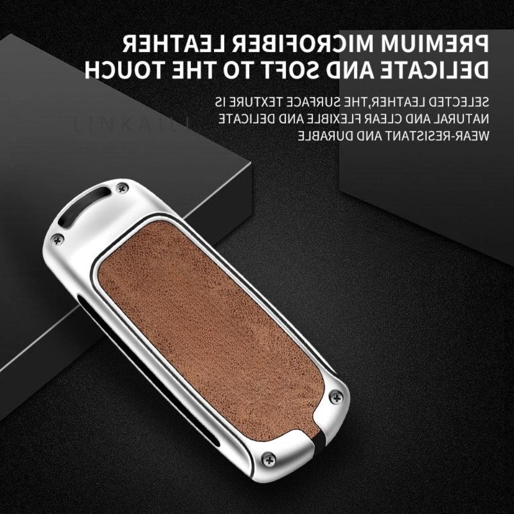 Suitable for Mazda CX-5 2013 2014 2015 2017 2019 Zinc Alloy Car Key Case Leather High-end Car Key Case SUV Key Case Accessories