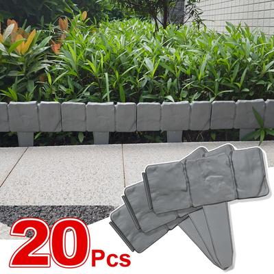 8/12/16 szt. Ogrodowe obrzeża krajobrazowe Wkładane Plastikowy efekt imitacji kamienia Ogrodzenie DIY Lekkie na zewnętrzne patio balkon podwórko