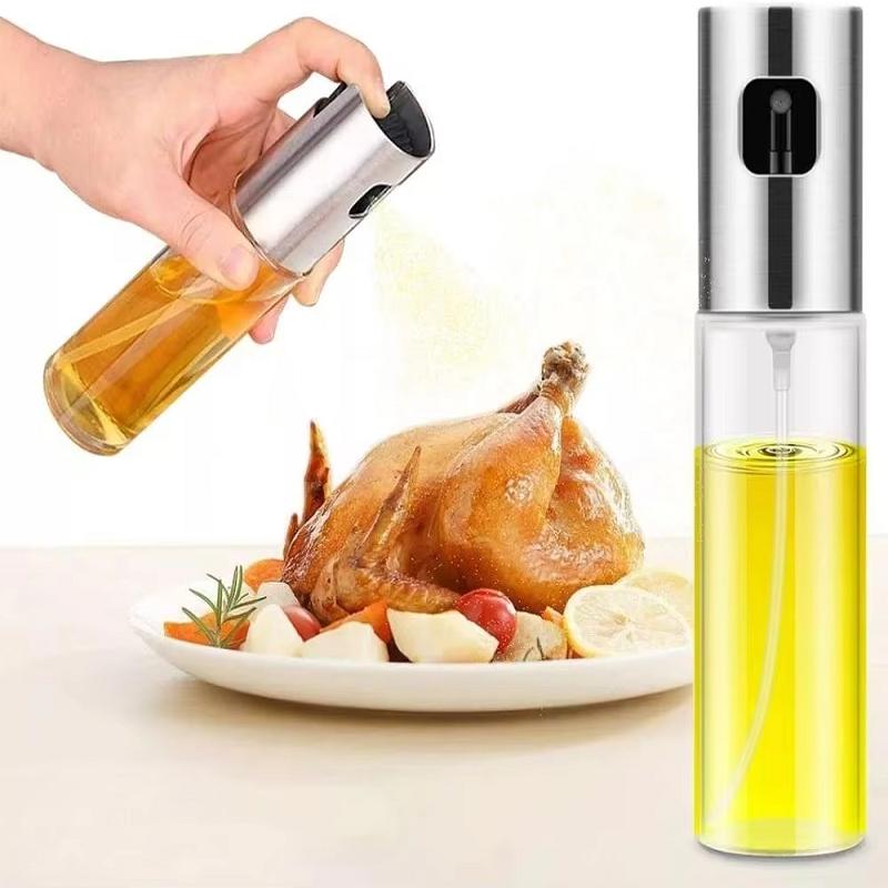 Oil Spray Bottle Kitchen Cooking Oil Dispenser ABS Press Type BBQ Oil Spray Olive Oil Spray Kitchen Tool
