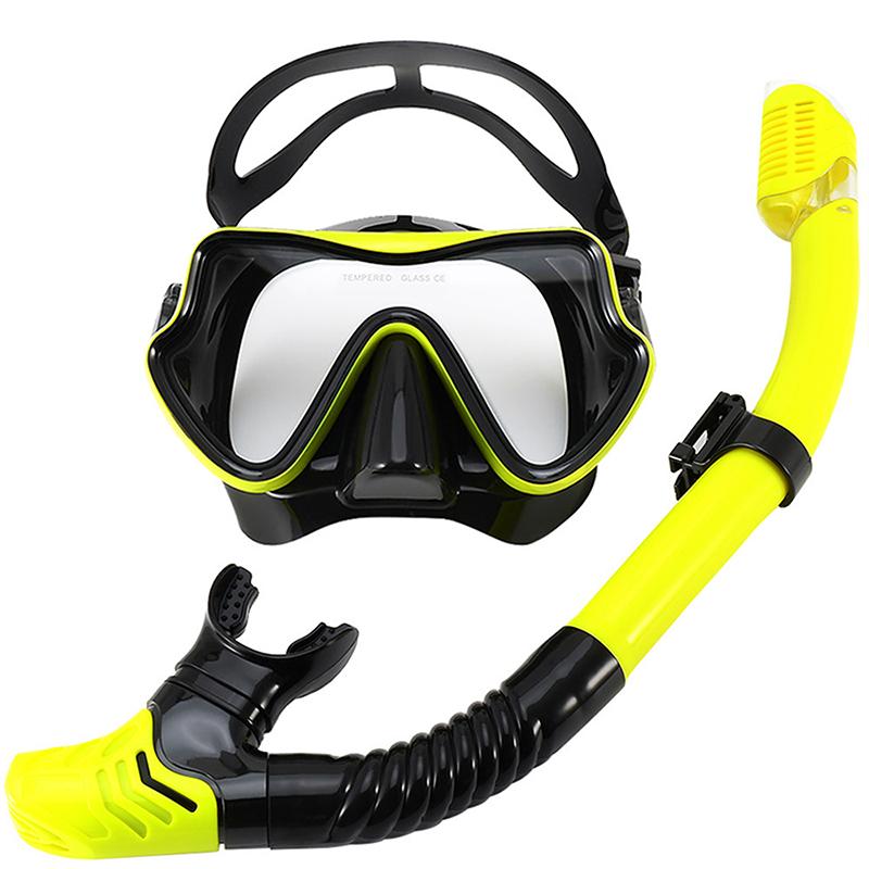 Diving Mask Snorkel Professional Scuba Diving Masks Snorkeling Set Adult Silicone Skirt Snorkeling Mask Diving Mask Goggles