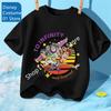 Sweet Life Ice Cream "Cartoon Printed Summer Round Neck Short Sleeve Comfortable T-shirt Top