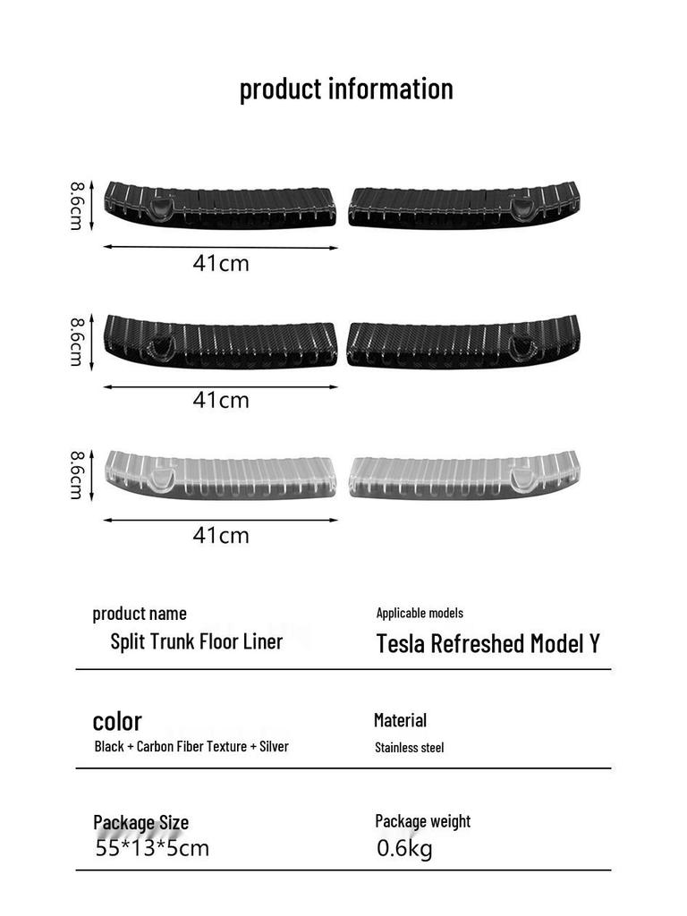 Tesla Model Y 2025 Rear Trunk Sill Protector Trim