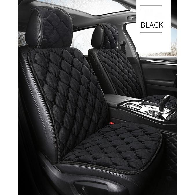 Plüsch-Autositzbezug-Set, universelles rosa Sitzkissen, Autositzschutzmatte, Autobezüge passen in die meisten Autoinnenräume