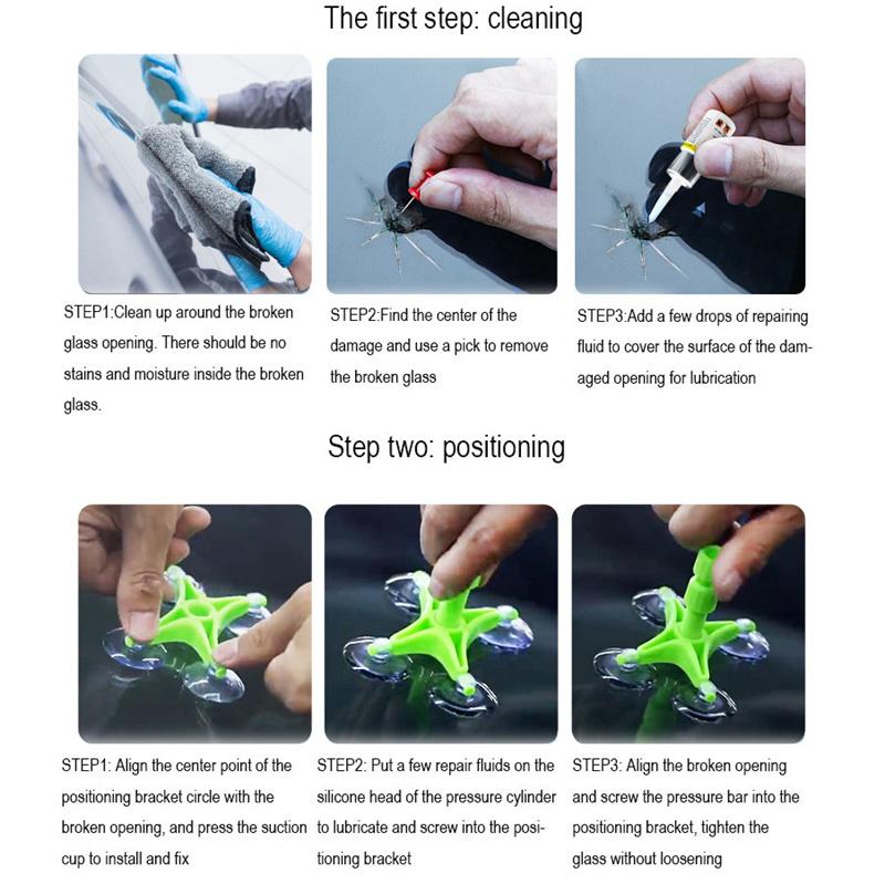 1 Set Car Windscreen Repair Tool Glass Repair Liquid Car Window Repair Tool Set