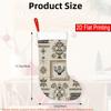 Christmas Decoration Fireplace Hanging Stocking 1pc Traditional Christmas Stocking Ornament with Santa Claus Hanging - B