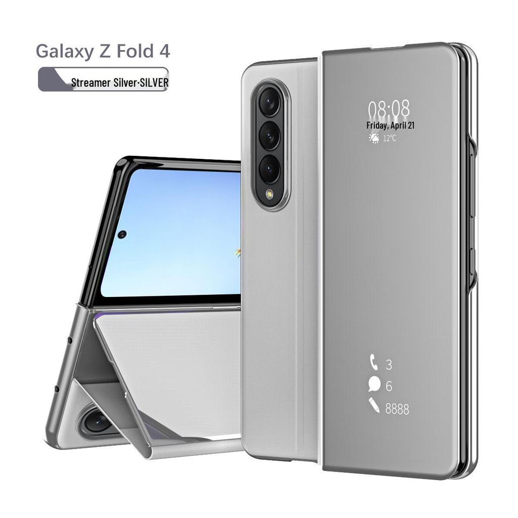 Samsung Z Fold7/6/5 Phone Case: Smart Flip Mirror, Full Coverage, Anti-Fall, Foldable Screen Protection.