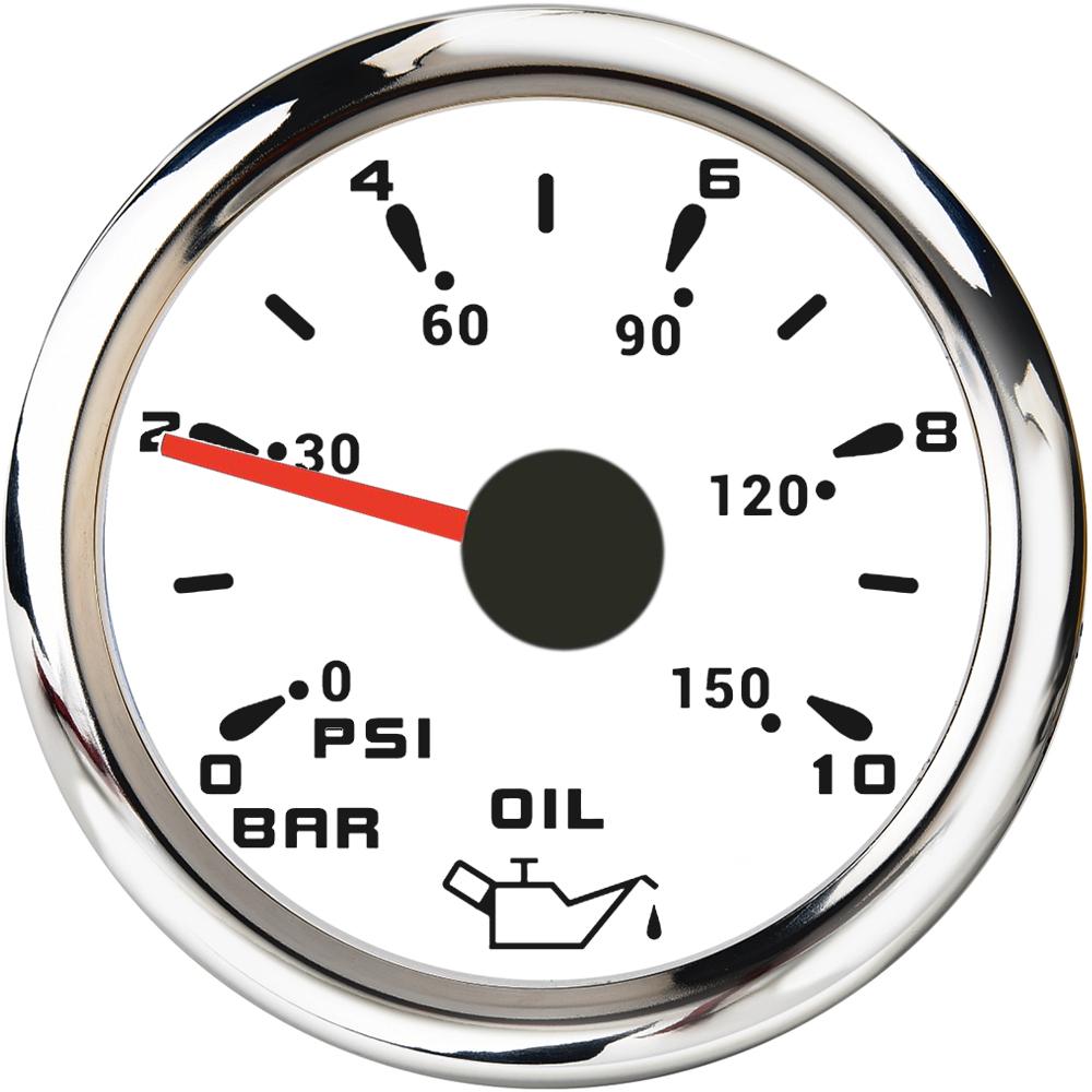 7 Colors Backlight 52MM Water Temperature Gauge Fuel/Water Level Gauge Oil Press Gauge Volt Meter For Marine Boat Car Truck