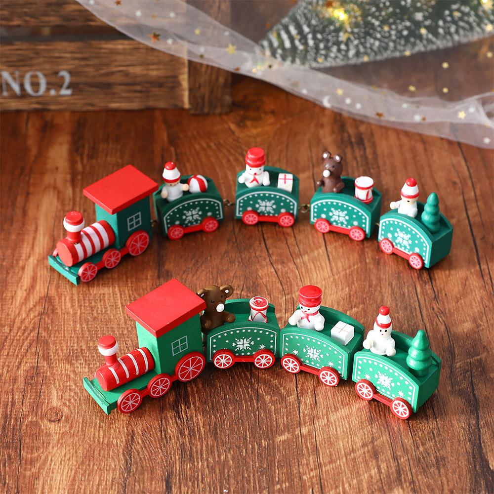 Ornamento natalizio Plasti Train Decorazione natalizia per la tavola di casa 2023 Regali di Natale Noel Natal Navidad Felice Anno Nuovo 2022