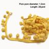 20yard Mini Size Pom Pom Trim 1.2cm Ball Tablecloth Edge Pompom Fringe Ribbon Pillow Decoration DIY Craft Mini Pearl Pompom