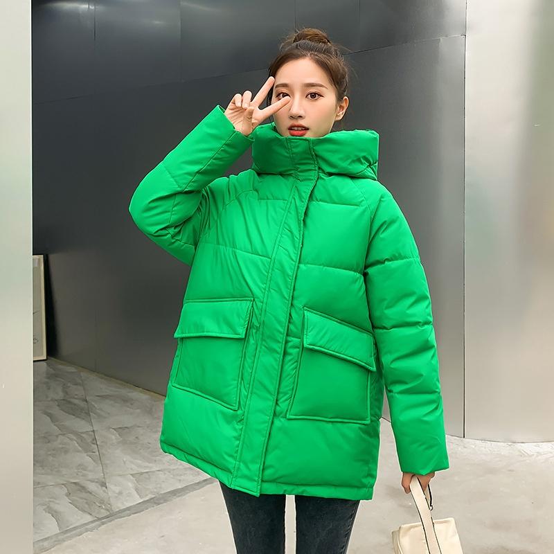 Down Cotton Clothing Women's Winter Small Style Mid-length Small Children's Winter Hooded Wide