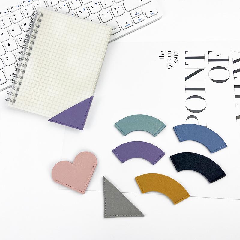 Customizable Heart-Shaped Leather Bookmark with PU Leather and Logo Personalization