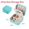 Leather Jewelry Box With Mirror For Earrings Rings And Necklace Storage