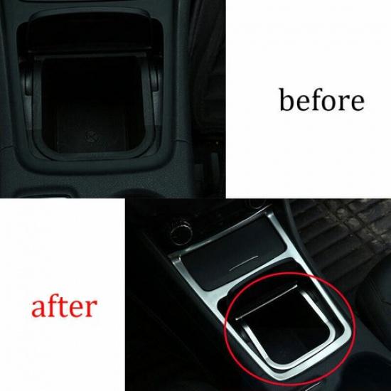 For Benz GLA CLA Matte Silver Gear Storage Box Trim Frame 2013- Car Console