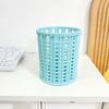 DYS Imitation Rattan Pen Holder, Round Hollow Desk Organizer, Large Capacity Pencil Cup for Pens Pencils Makeup Brushes, Nordic Office Home Decor