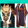 One Piece Trafalgar D Water Law Cosplay Authentisches Kimono Robe Umhang Set für Comic Con