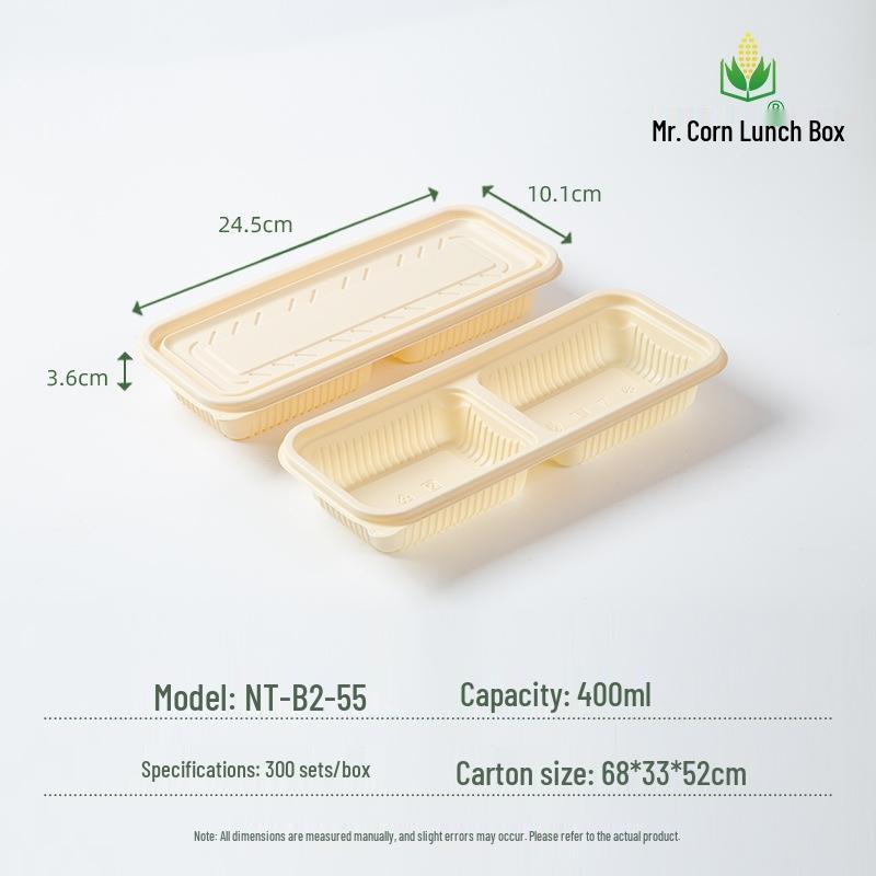 Biodegradable Corn Starch Divided Meal Box