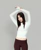 Geulleila Slim Fit Long Sleeve Top (White)