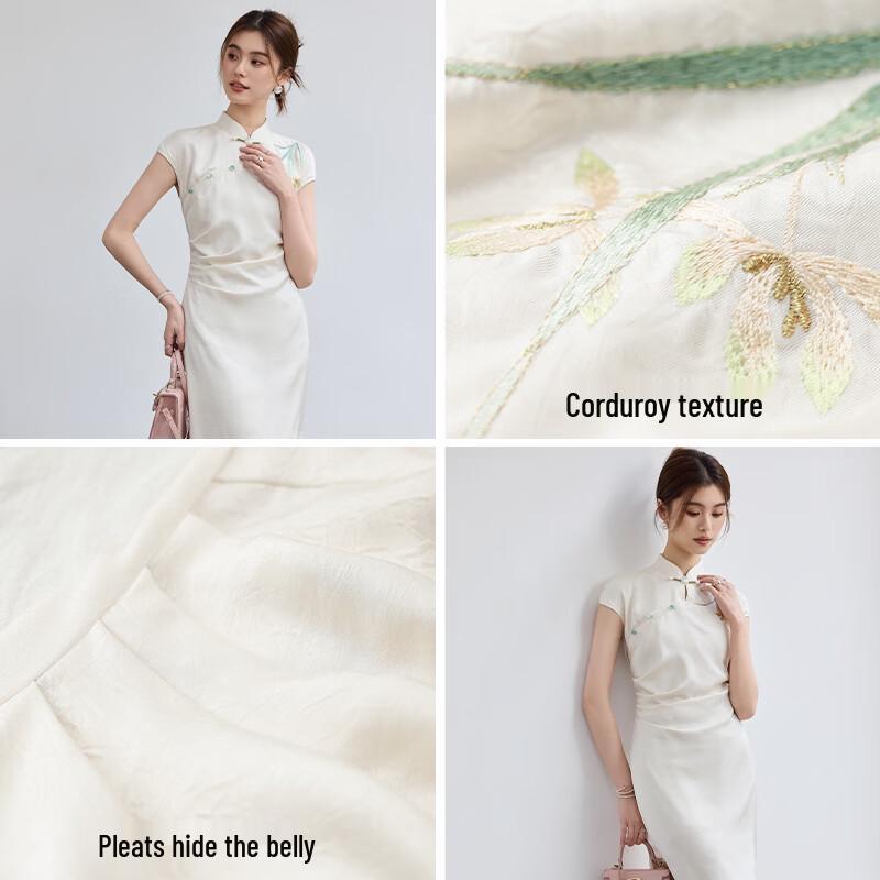 VICTORIA&VERA New Chinese Style Short Sleeve Cheongsam Dress V9012L09